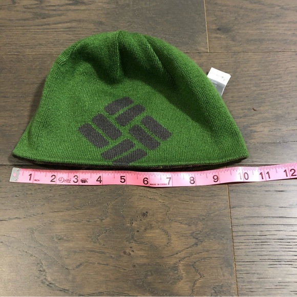 Columbia Reversible Youth Ski Hat. L/XL Green/Grey - Picture 6 of 7